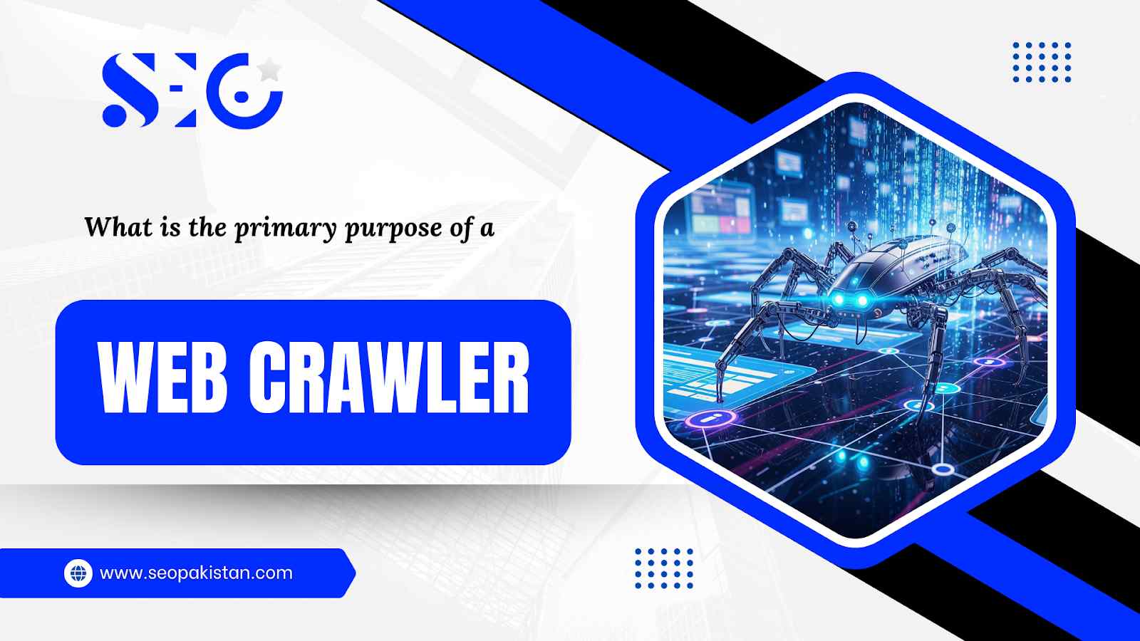What is the primary purpose of a web crawler? - Seopakistan.com