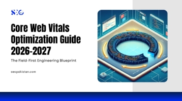 Cover image for "Core Web Vitals Optimization Guide 2026-2027" featuring digital tech graphics and engineering blueprint theme.