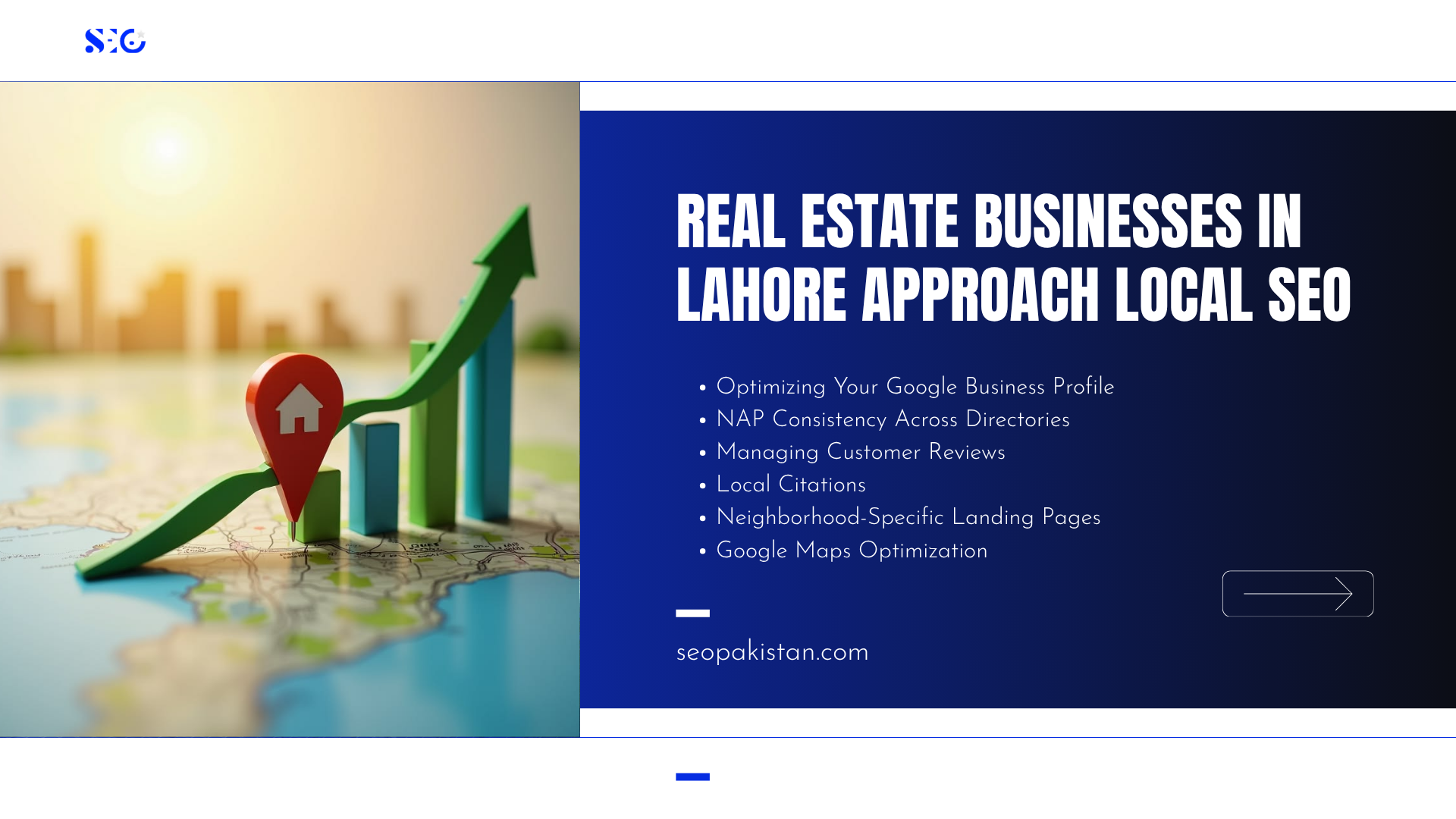 Local SEO for real estate businesses in Lahore featuring Google Business Profile optimization, local citations, customer reviews, NAP consistency, and Google Maps SEO.
